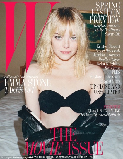 Emma Stone covers W Mag: 'It's uncomfortable for me not to go for the joke'