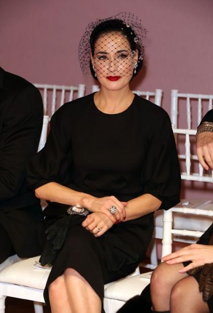 Dita Von Teese Attends the Alexis Mabille Haute-Couture Show at Paris Fashion Week
