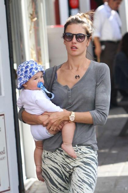 Alessandra Ambrosio Steps Out with Baby Noah