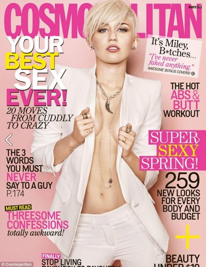 Miley Cyrus covers Cosmo UK, calls fiancé Liam Hemsworth her 'hubby'