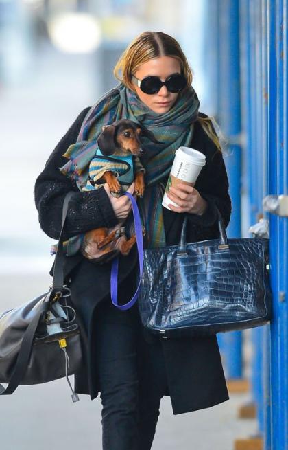Ashley Olsen: Saturday Stroll with the Dog