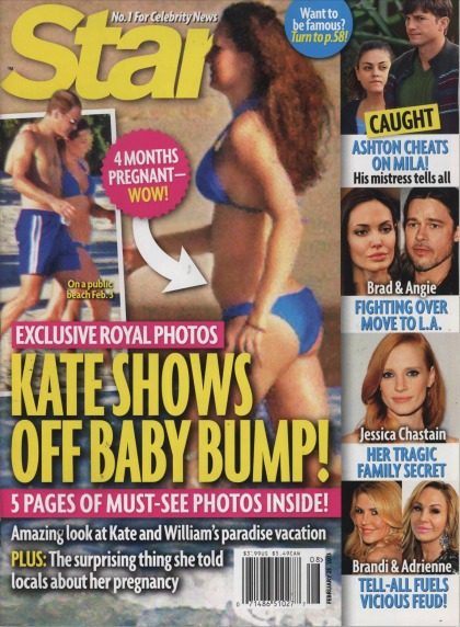 Star: Poor Duchess Kate 'feels sexy despite her bigger pregnancy butt'