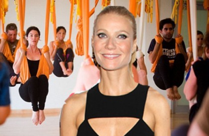 Gwyneth Paltrow for Anti-Gravity Yoga