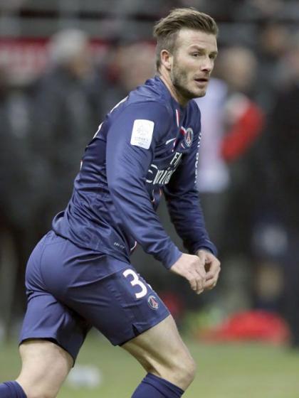 David Beckham Falls Against Reims with Paris Saint-Germain on Saturday
