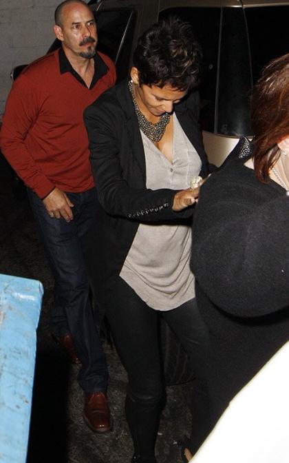 Halle Berry's Cleavage-Baring Night Club Departure
