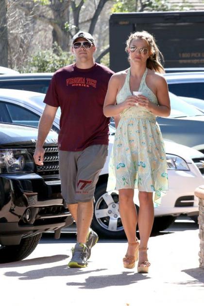 Britney Spears Tans with her Man in Calabasas