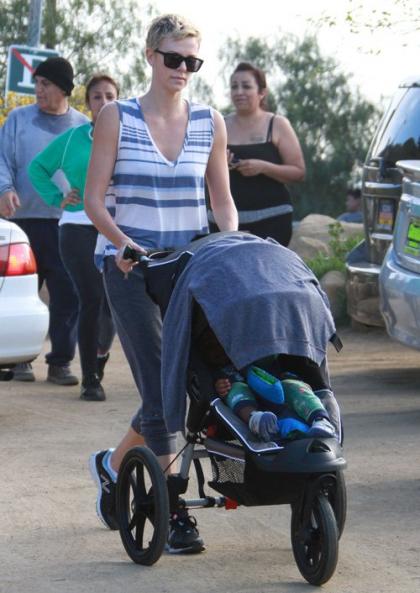 Charlize Theron Takes Baby Jackson for a Hollywood Stroll