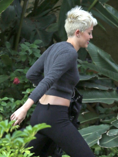 Miley Cyrus Amazing Booty Heading to the studio in Hollywood