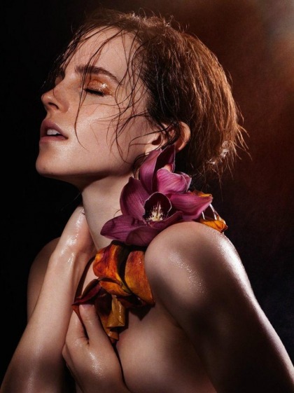 Emma Watson gets oiled up for an environmental charity: gross or cute?