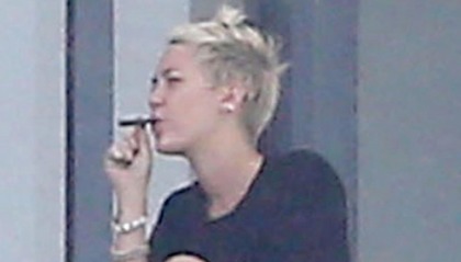 Miley Cyrus Smoked a Blunt in Miami