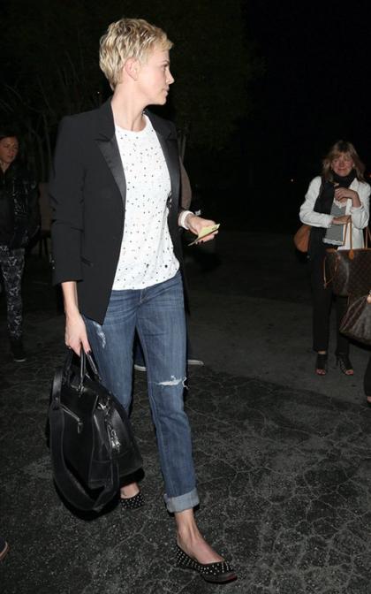 Charlize Theron: Dinner with Seth McFarlane in Beverly Hills