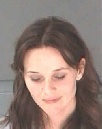 Reese Witherspoon was too drunk to hold her head up for her mugshot
