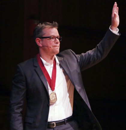 Matt Damon receives the 2013 Arts Medal at Harvard: would you hit it?