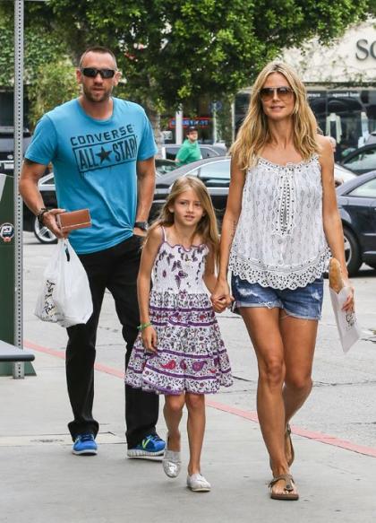 Heidi Klum Stops to Smell the Flowers