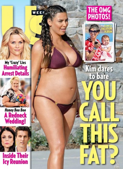 Kim Kardashian's pregnant bikini photos cover Us Weekly: tacky or cute'