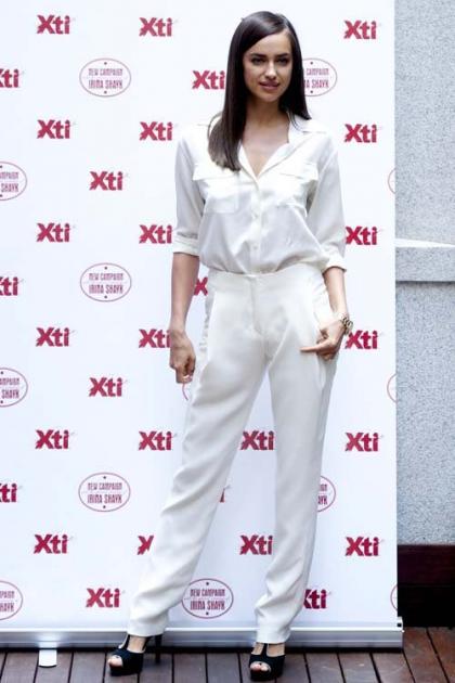 Irina Shayk: White Hot at Xti Shoe Collection Launch