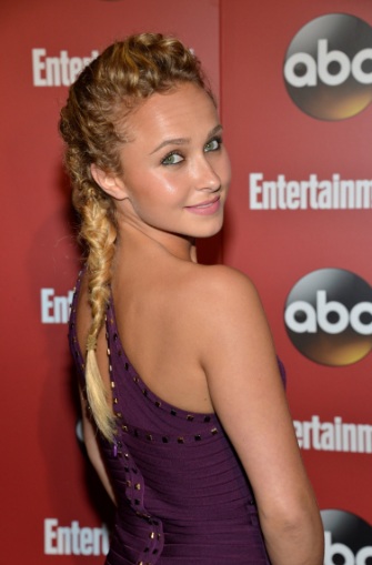 Hayden Panettiere Sexy Purple Bodycon at ABC Upfronts Party in NY
