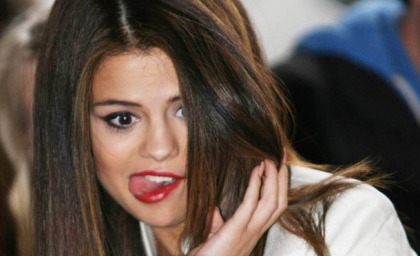 Selena Gomez Tongue Action