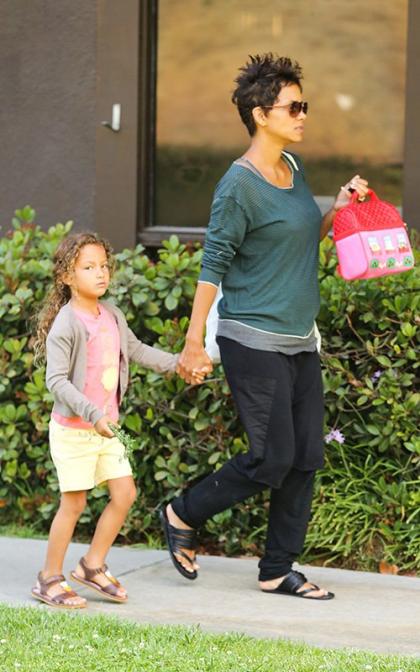 Halle Berry Takes Nahla to School