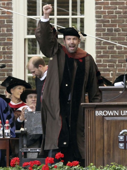 Ben Affleck is thrilled to get an honorary doctorate from Brown