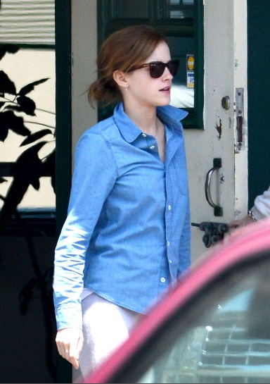 Emma Watson Gorgeous Leaving Los Burritos in Los Angeles
