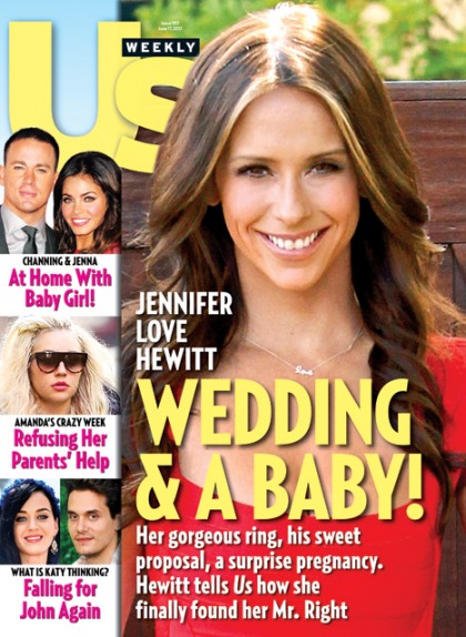 Jennifer Love Hewitt confirms pregnancy & engagement, scores US Weekly cover