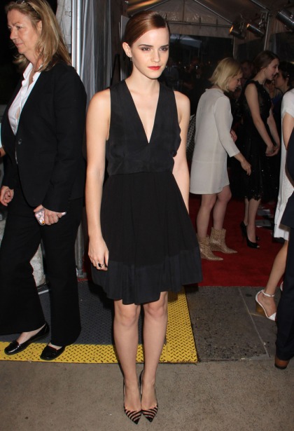 Emma Watson in an LBD to promote 'Bling Ring' in NYC: quite lovely or boring'