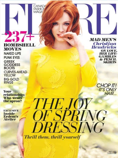 Christina Hendricks Stunning At Flare Magazine May 2013 Covergirl