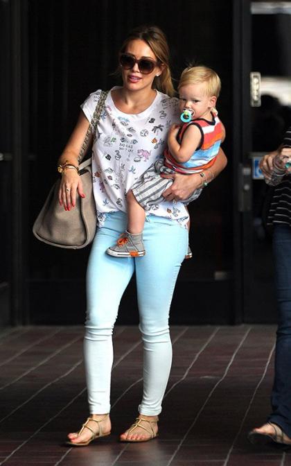 Hilary Duff Takes Luca to Babies First Class