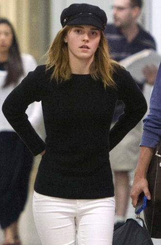 Emma Watson Arriving at JFK Airport in New York