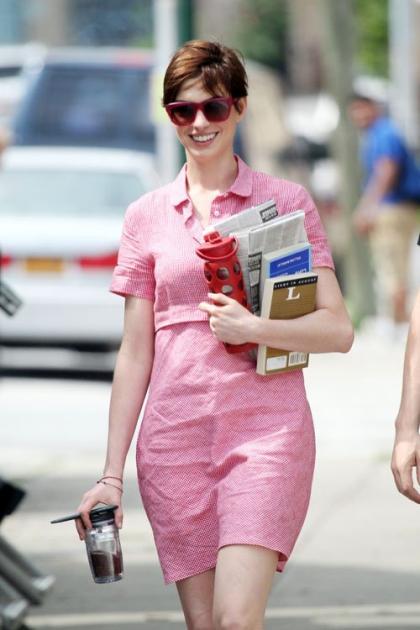 Anne Hathaway: Work Day Wednesday in the Big Apple