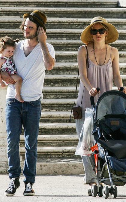 Sienna Miller and Tom Sturridge Show Baby Marlowe the Streets of Rome!