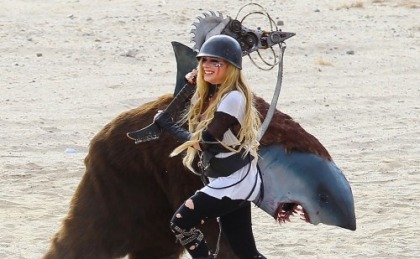 Avril Lavigne Fighting a Shark-Bear