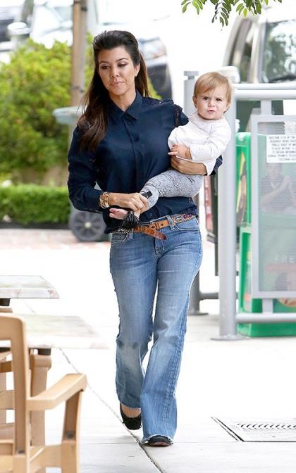 Kourtney Kardashian Steps Out with Penelope amid Pregnancy Rumors
