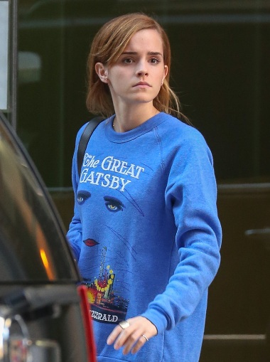 Emma Watson Gorgeous Steps out in Great Gatsby Sweatshirt in NYC