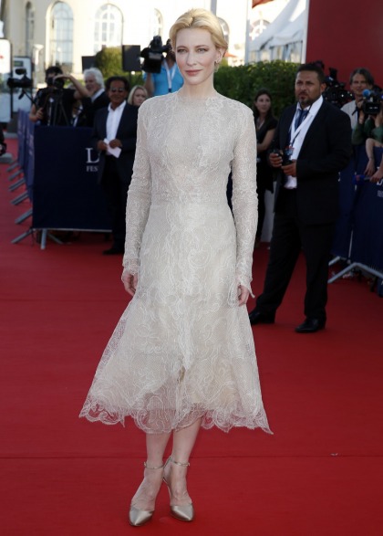 Cate Blanchett in creamy Armani Privé in Deauville: gorgeous or overworked?