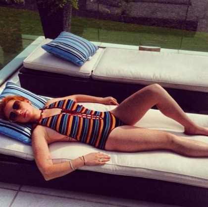 Lindsay Lohan's Sexy Swimsuit Instagram