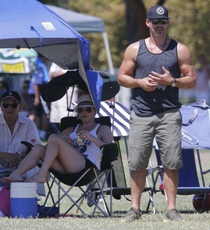 LeAnn Rimes left her sick bed for a photo-op at her stepson's soccer game