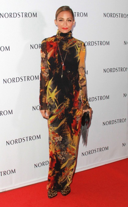 Nicole Richie in floral Jean Paul Gaultier & leopard slippers: awful or flawless?