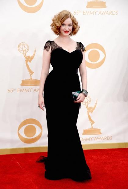 Christina Hendricks Walks the Familiar Red Carpet at the 2013 Emmy Awards