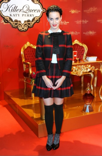 Katy Perry Schoolgirl Look For Killer Queen Fragrance Launch in Berlin