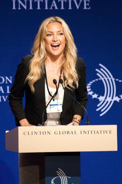 Kate Hudson Speaks at Clinton Global Initiative Meeting