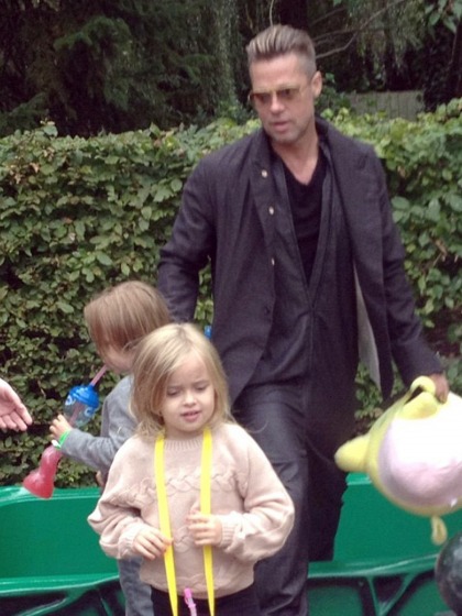 Brad Pitt took Knox & Vivienne to Legoland in England while Angelina's in Sydney