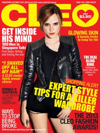 Emma Watson Stunning For Cleo Magazine October 2013 Issue