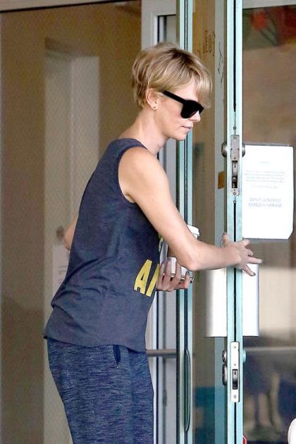 Charlize Theron Takes Son Jackson for Some Play Time at Fit For Kids