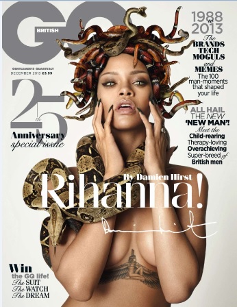 Rihanna Covers Her Body In Snakes For British GQ