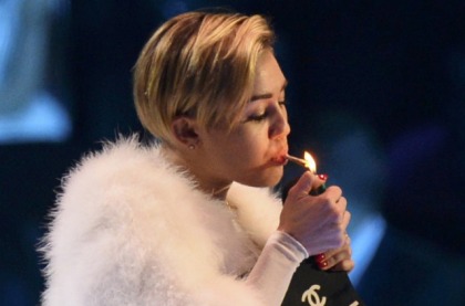 Miley Cyrus Sparked a Joint on Stage at the MTV Europe Music Awards
