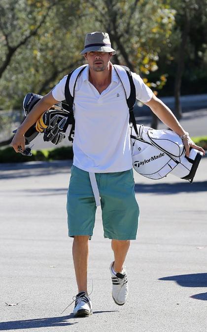 Josh Duhamel Grabs the Golf Clubs for His Birthday