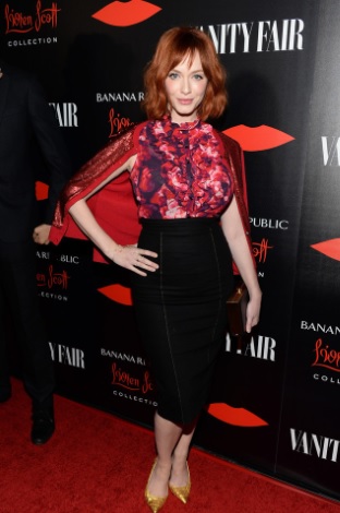 Christina Hendricks At Launch Of The Banana Republic L?Wren Scott Collection