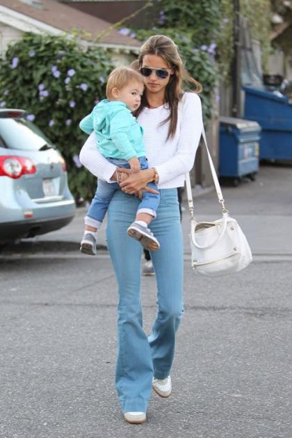 Alessandra Ambrosio Takes the Whole Family for a Leisurely Lunch